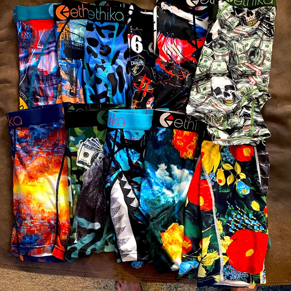 Boys L Ethika Underwear 11 pairs Used